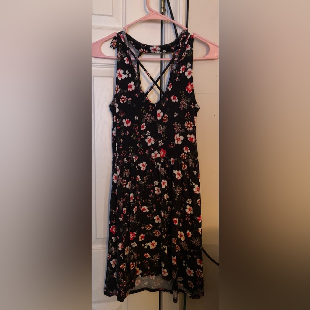 No Boundaries Black Multi-Color Floral Dress - Picture 3 of 7